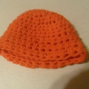 Handmade Orange Crochet Infant Hat